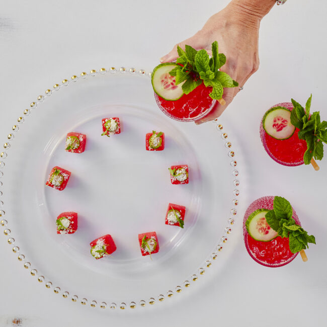 Solera & Co. Compressed Watermelon Hors d'Oeuvres, Watermelon Cucumber Agua Fresca